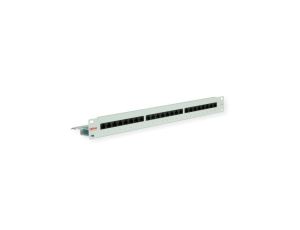 Patch panel ROLINE Cat.6 (Class E) 19, 24 porty, nieekranowany, szary