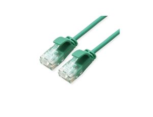 ROLINE UTP Data Center Patch Cord Cat.6A (Class EA), LSOH, bardzo cienki, zielony, 0,15 m