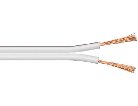 Kabel głośnikowy biały CCA - Długość kabla 100 m