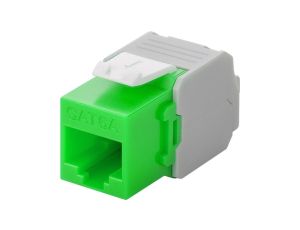CAT 6A gniazdo Keystone RJ45, UTP, 500 MHz - Wersja kolorystyczna Zielony