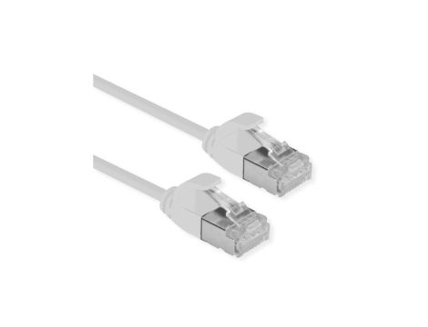 ROLINE F/UTP DataCenter Patch Cord Cat.6A (Class EA), LSOH, bardzo cienki, szary, 0,15 m