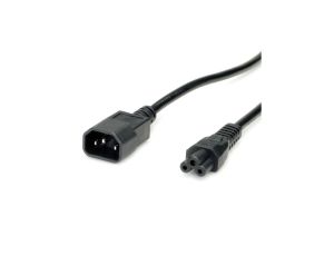 VALUE Kabel zasilający IEC320/C14 męski - C5 żeński, czarny, 1,8 m