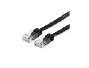 VALUE Kabel krosowy Kat.6 (klasa E) UTP, bardzo płaski, płaski, czarny, 3 m