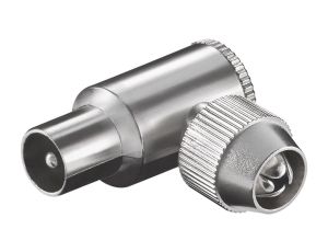 Złącze koncentryczne kątowe z mocowaniem gwintowanym