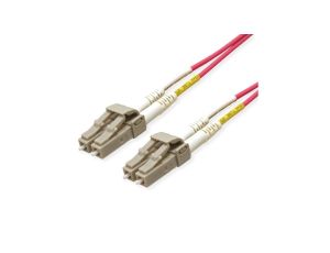 ROLINE 50/125m OM4, LC/LC, fioletowy, 0,5 m