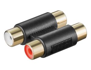 Podwójny adapter cinch 2 x gniazdo na 2 x gniazdo - Połączenie, materiał styków pozłacany