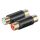 Podwójny adapter cinch 2 x gniazdo na 2 x gniazdo - Połączenie, materiał styków pozłacany