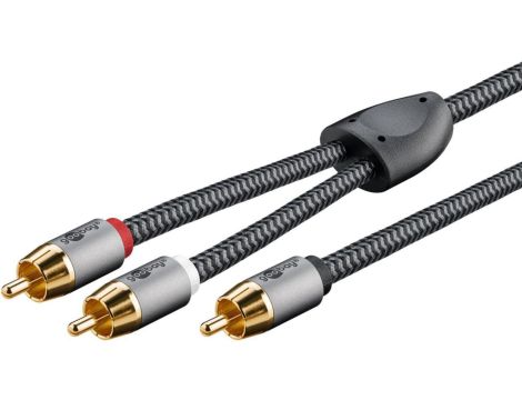 Kabel Y RCA, 5 m, Sharkskin Grey - Długość kabla 5 m