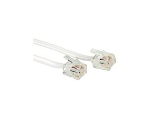 Płaski kabel RJ11 6P4C, szary, 6 m