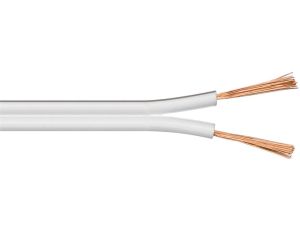 Kabel głośnikowy biały CCA - Długość kabla 50 m