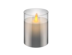 Świeca LED z prawdziwego wosku w szkle, 7,5 x 10 cm