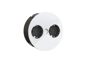 BACHMANN TWIST 2x gniazdo z uziemieniem, tulejki, wtyczka z uziemieniem, biały, 2 m