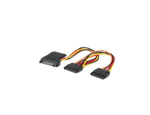 ROLINE stroom Y-Adapter SATA / 3x kabel SATA, 0,3 m