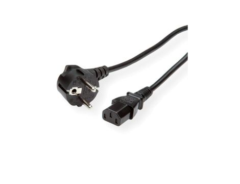 Kabel zasilający ROLINE GREEN, prosty IEC-żeński, czarny, 1,8 m