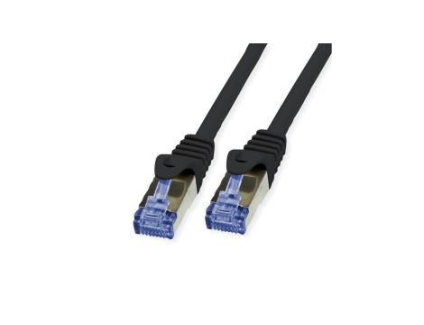 VALUE Zewnętrzny kabel krosowy kat. 6A (klasa EA) S/FTP (PiMF), kabel pełny, LSOH, czarny, 30 m