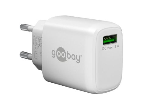 Szybka ładowarka USB QC 3.0 (18 W), biała