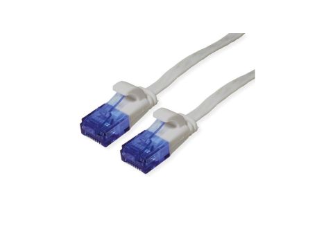 Kabel krosowy UTP VALUE, kat. 6A (klasa EA), bardzo płaski, szary, 2 m