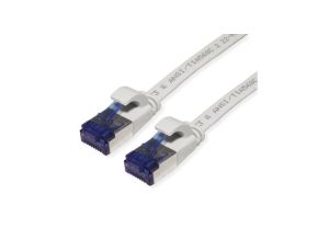 Kabel krosowy VALUE FTP, kat. 6A (klasa EA), bardzo płaski, szary, 1 m