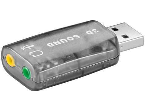 Karta dźwiękowa USB 2.0 - Wersja kolorystyczna Przezroczysty