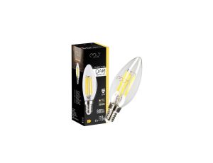 Żarówka dekoracyjna DARI LED Filament 6,5W, E14, 3000K, 806lm, 230V, CLEAR C35, EDO777622 EDO