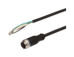 Złącze do samokonfekcjonowania M12 proste żeńskie 5 pinowe druga końcówka niezarobiona 10m 5x0.34mm PUR fi5.4mm 60V 90C IP67 VK