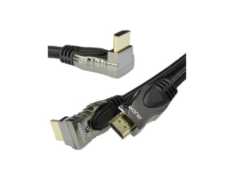 AUDA Prestige Kabel HDMI 2.0 4K Premium High Speed Ultra HD 4K@60 kątowy 270 2m