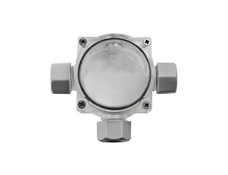 Puszka natynkowa instalacyjna hermetyczna 3-dławnicowa PG11 57x74mm 4-9mm2 transparentna IP68
