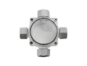 Puszka natynkowa instalacyjna hermetyczna 4-dławnicowa PG11 60x100x48 4-9mm2 transparentna IP68