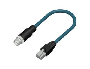 Przewód czujnik-siłownik ze złączem Złącze M12 liczba rdzeni 8 długość 3m Rodzaj A Męski Złącze B RJ45