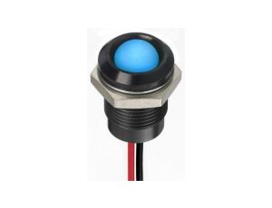 Lampka kontrolna do montażu panelowego 12V dc, niebieska 14mm LED Wyprowadzenia RS PRO