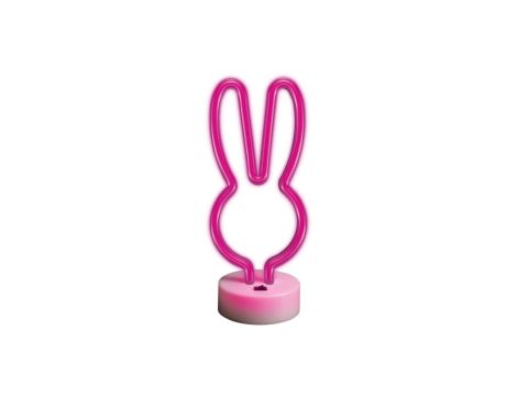 Neon na podstawce LED KRÓLICZEK róż FSNE04 Forever Light