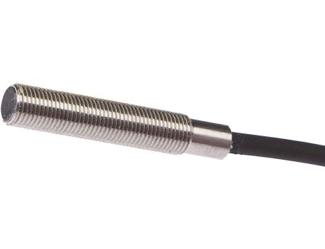 Czujnik indukcyjny M5x0.5 27mm zabudowany Sn 0.8mm 10-30V DC PNP NO kabel 2m PUR IB050104