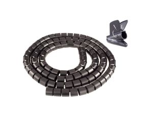 Elastyczny organizer biurkowy do kabli 25mm czarny 2m NEKU