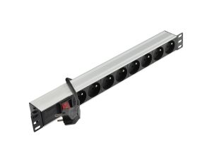 Listwa zasilająca RACK 19 cali 1U 8 gniazd z wyłącznikiem NEKU /1,8m/