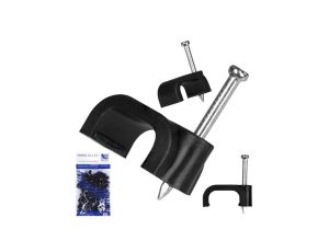 Uchwyt KLIP płaski 13/7 czarny 100szt