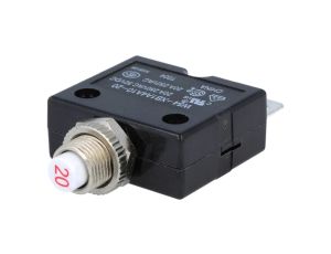 Wyłącznik nadprądowy 250VAC 50VDC 20A SPST-NC na panel 1423674-9