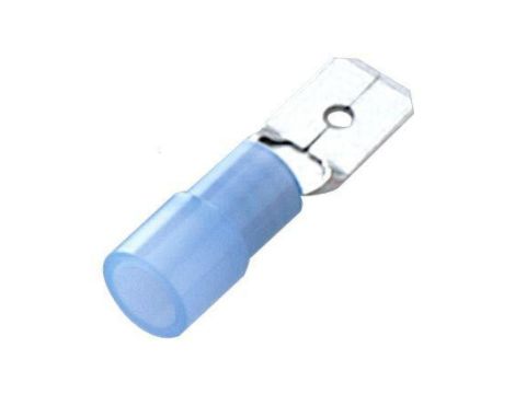 Konektor płaski Męski 0.8 x 6.35mm 1.5 › 2.5 mm2, 16 › 14 AWG długość 22mm Izolacja: Izolowane /100szt./