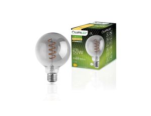 Żarówka Dekoracyjna Kulista LED E27 G95 6W = 50W 420lm 2200K Ciepła 360 Filament LUMILED GLOBE Smokey