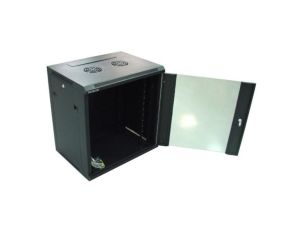 Szafa 19cali wisząca ZETA 12U 600x450 RAL9004 szkło d