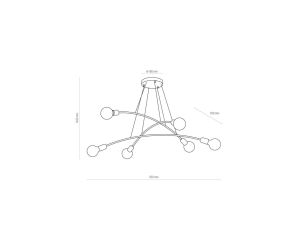 Lampa wisząca Mariposa 3xLED CCT LP-1715/3P Light Prestige