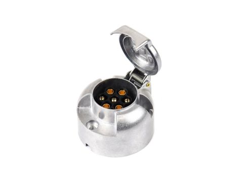 Gniazdo przyczepowe 7-pin 12V aluminium na kabel