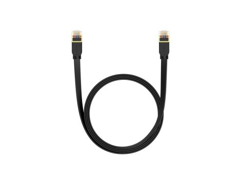 Baseus szybki kabel sieciowy RJ45 cat. 7 10Gbps 2m płaski czarny