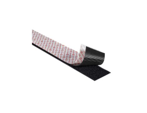 Bardzo mocny rzep samoprzylepny VELCRO z haczykiem i pętelką 50 mm x 2,5 m czarny