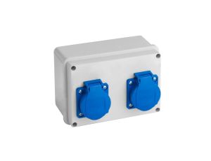 VIPLAST Rozdzielnica Natynkowa Z Przełącznikiem Z Gniazdami 16A 250V L-P