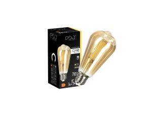 Żarówka dekoracyjna DARI LED Filament 7W, E27, 3000K, 710lm, 230V, GOLD ST64, EDO777624 EDO