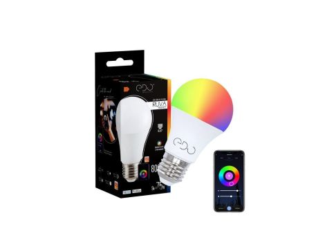 Żarówka RUVA Smart LED E27 9W RGB+CCT 2700-6500K 806lm WiFi Tuya Smart EDO777359 EDO