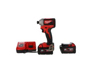 Bezszczotkowa zakrętarka udarowa M18, z walizką, ładowarką i dwoma akumulatorami, M18BLID2-502X 4933464520