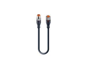 Kabel konfekcjonowany obustronnie zakończony złącza M12 męskie żeńskie proste 3-pinowe RST 3-RKT 4-3-224/2 M