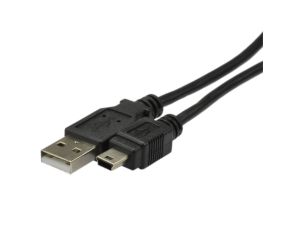 Kabel USB 1,8m czarny USB A/M wtyk - miniUSB B/M wtyk s/USB 2.0 AK-300108-018-S