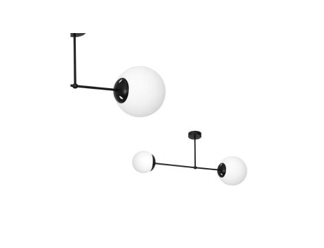 Lampa sufitowa LIMA BLACK 2xE14 MLP6526 Milagro